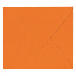 Enveloppe orange de format 14 x 12.5 cm