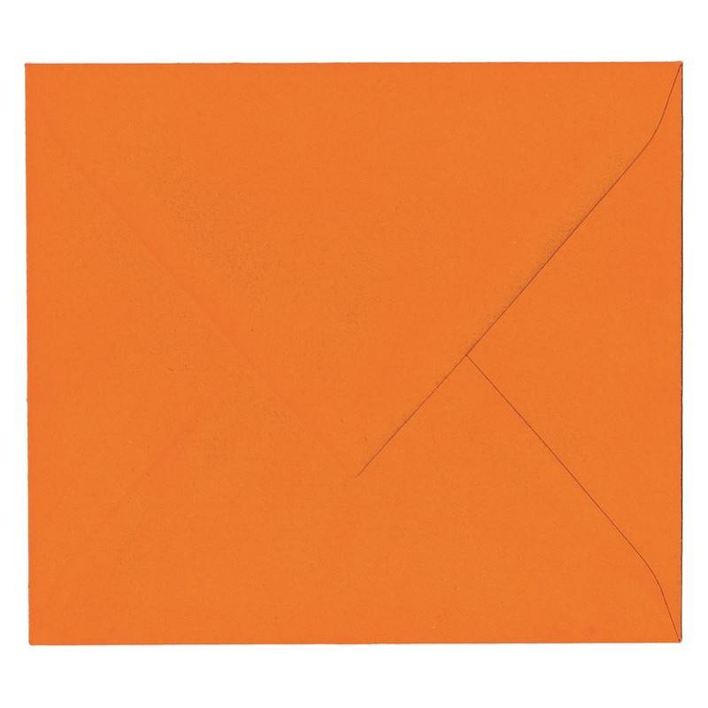 Enveloppe orange de format 14 x 12.5 cm