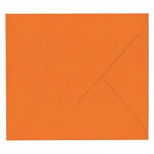 Enveloppe orange de format 14 x 12.5 cm