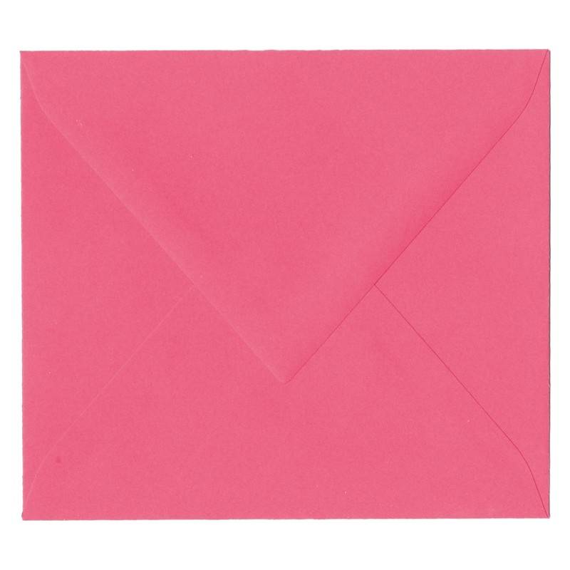 Enveloppe rose fuchsia à patte triangulaire