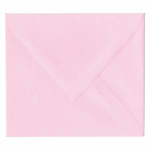 Enveloppe rose pâle format 14 x 12.5 cm