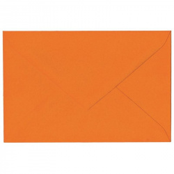 Enveloppe orange avec fermeture en triangle gommée