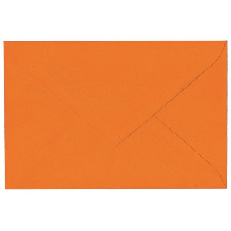 Enveloppe orange avec fermeture en triangle gommée