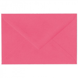Enveloppe rose fuchsia élégante avec fermeture en pointe gommée