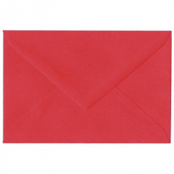 Enveloppe rouge passion avec fermeture gommée