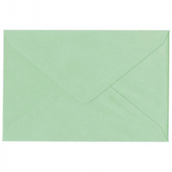 Enveloppe couleur vert menthe avec patte en triangle