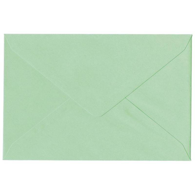 Enveloppe couleur vert menthe avec patte en triangle