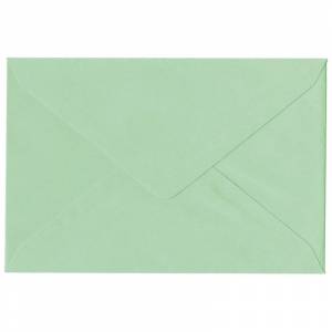 Enveloppe couleur vert menthe avec patte en triangle