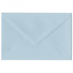Enveloppe bleu ciel avec patte en pointe gommée