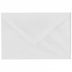 Enveloppe blanc perle avec de jolis reflets nacrés.