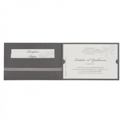 Faire-part de mariage avec trois cartons d'invitation à personnaliser