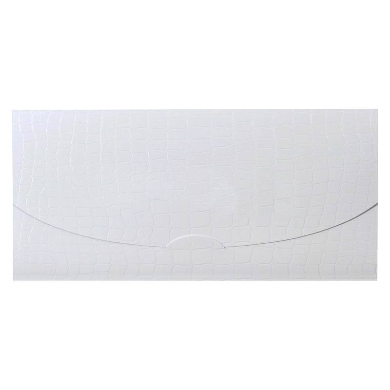 Faire-part mariage pochette blanche effet peau de crocodile Faire-part mariage pochette blanche effet peau de crocodile