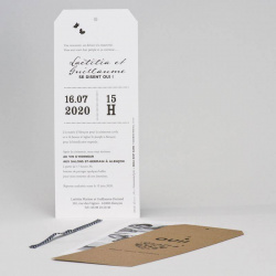 Faire-part de mariage personnalisé de votre texte mis en page de façon originale