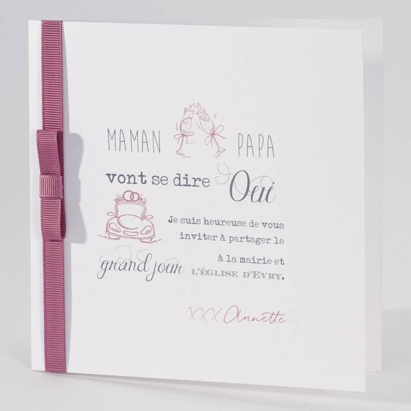 Faire-part où vos enfants annoncent eux-mêmes votre cérémonie de mariage Faire-part où vos enfants annoncent eux-mêmes votre cérémonie de mariage