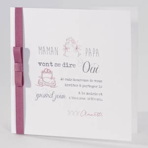 Faire-part où vos enfants annoncent eux-mêmes votre cérémonie de mariage