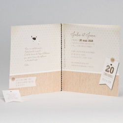 Faire-part à personnaliser pour inviter vos proches à votre mariage champêtre