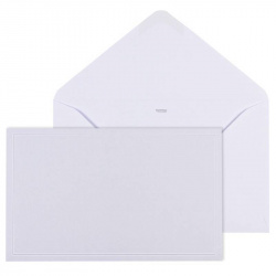 Enveloppe blanche et gris clair avec liseré gris pour envoyer votre carte 641.179