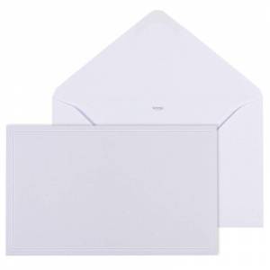 Enveloppe blanche et gris clair avec liseré gris pour envoyer votre carte 641.179
