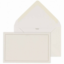 Enveloppe crème avec fi liseré gris pour envoyer vos cartes de remerciement après condoléances