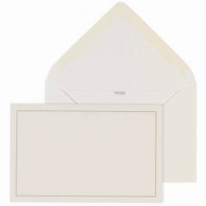 Enveloppe crème avec fi liseré gris pour envoyer vos cartes de remerciement après condoléances