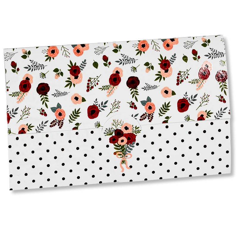 Faire part mariage vintage champêtre fleurs pochette Faire Part Select Romance 49653
