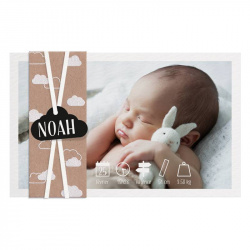 Faire-part naissance tendance nuage crème photo Belarto Welcome Wonder 717026