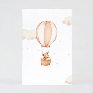 Faire-part de naissance avec dessin en aquarelle rappelant les faire part d’antan.