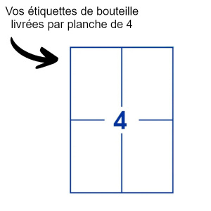 planche contenant 4 étiquettes au format 9 x 12 cm