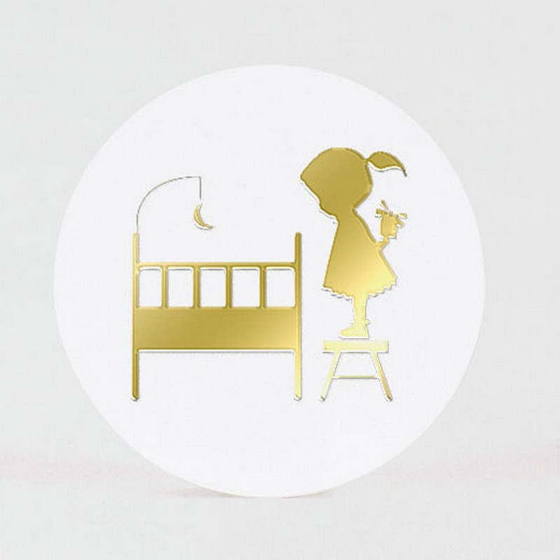 Sticker pour enveloppe silhouette grande sœur dorée Sticker pour enveloppe silhouette grande sœur dorée