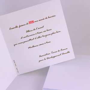 Faites imprimer votre texte personnalisé à l'intérieur de la carte de vœux 845.194