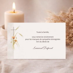 Carte à personnaliser pour remercier votre entourage après les obsèques