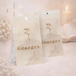 Etui pour dragées à personnaliser avec vos prénoms ou le prénom de votre enfant