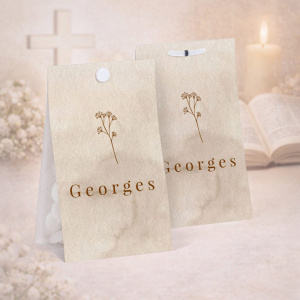 Etui pour dragées à personnaliser avec vos prénoms ou le prénom de votre enfant