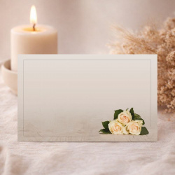 Carte de remerciement deuil poétique fleurs blanches