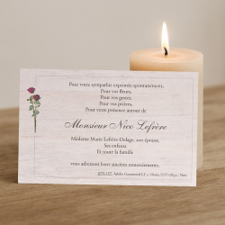 Carte pour dire merci à vos proches après un deuil, illustration roses rouges