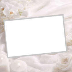 Carte de remerciement simple avec liseré gris