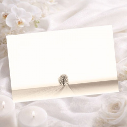 Carte remerciement après décès illustration arbre solitaire au bord d'une route