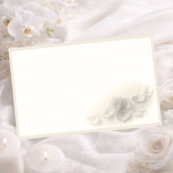 Carte remerciement deuil illustration pétales de roses au fusain