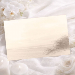 Carte remerciement deuil dune de bord de mer