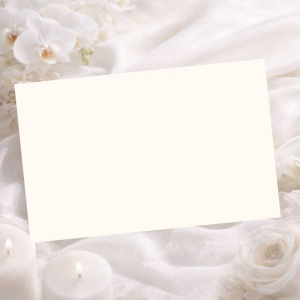 Carte crème simple pour remercier après des condoléances