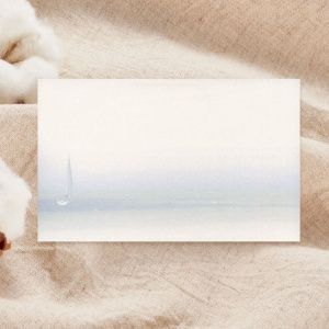 Carte remerciement deuil voilier en mer