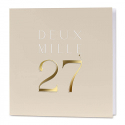 Carte de voeux pour entreprise, couleur beige 846.120