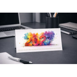 Carte de voeux 2027 multicolore