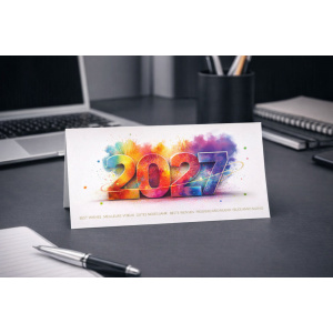 Carte de voeux 2027 multicolore
