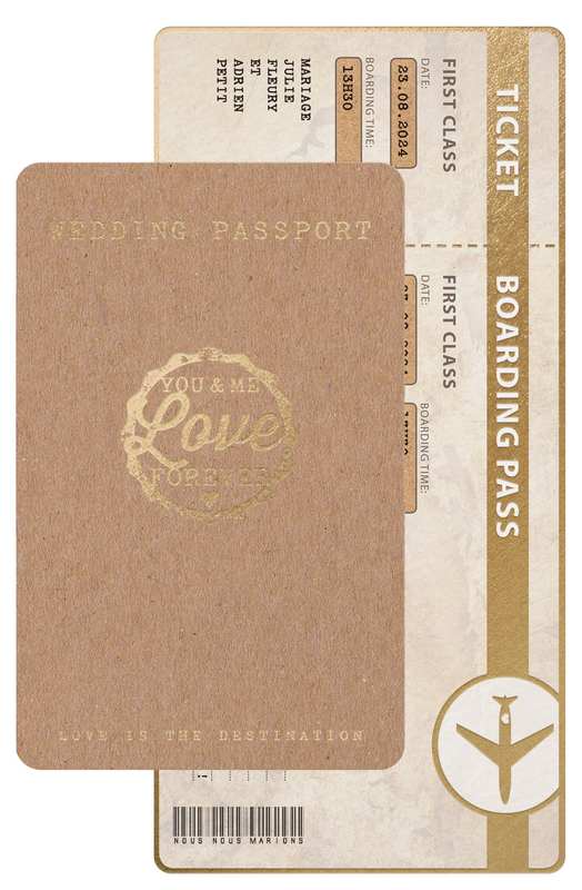 Faire-part mariage voyage