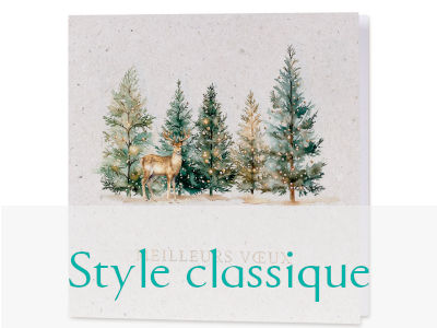 Cartes de voeux de style classique pour souhaiter la bonne année dans la tradition